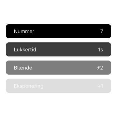 2. Registrér hvert billede undervejs