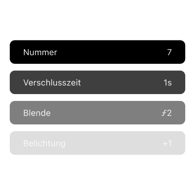 2. Jede Aufnahme unterwegs protokollieren