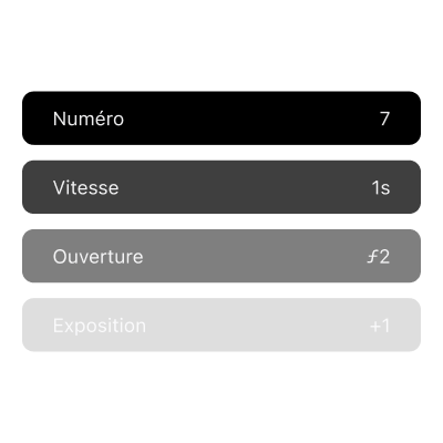 2. Enregistrer chaque prise de vue