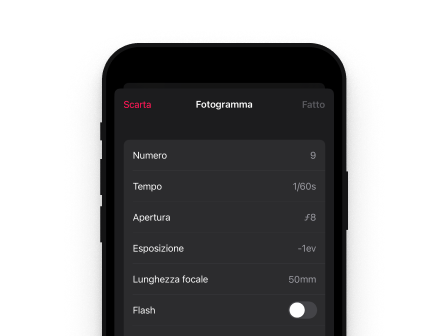 Frames app fotografia analogica per Mac e iPhone, progettata per registrare rullini, gestire metadati e archiviare foto analogiche.