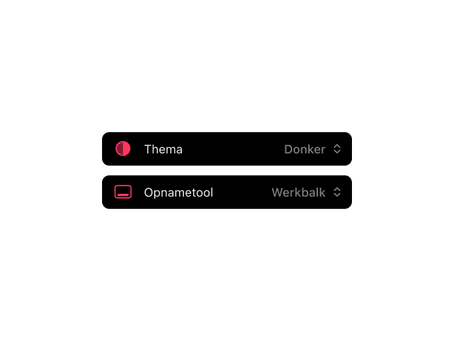 Frames filmfotografie-app met gecentraliseerde instellingenpagina voor uitrusting en voorkeuren