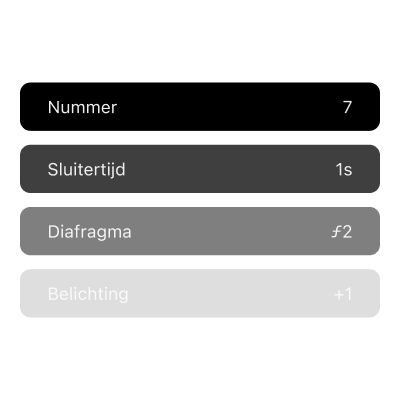 2. Registreer elke opname onderweg