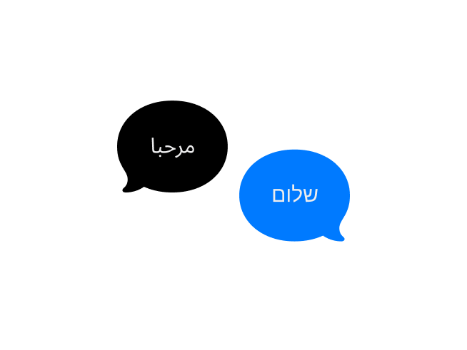Frames film photography app with Hebrew and Arabic RTL interface and language support